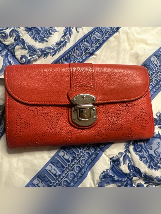 Louis Vuitton Handbags - Authentic Louis Vuitton Mahina Amelia Wallet Grenade Red Perforated Leather COA